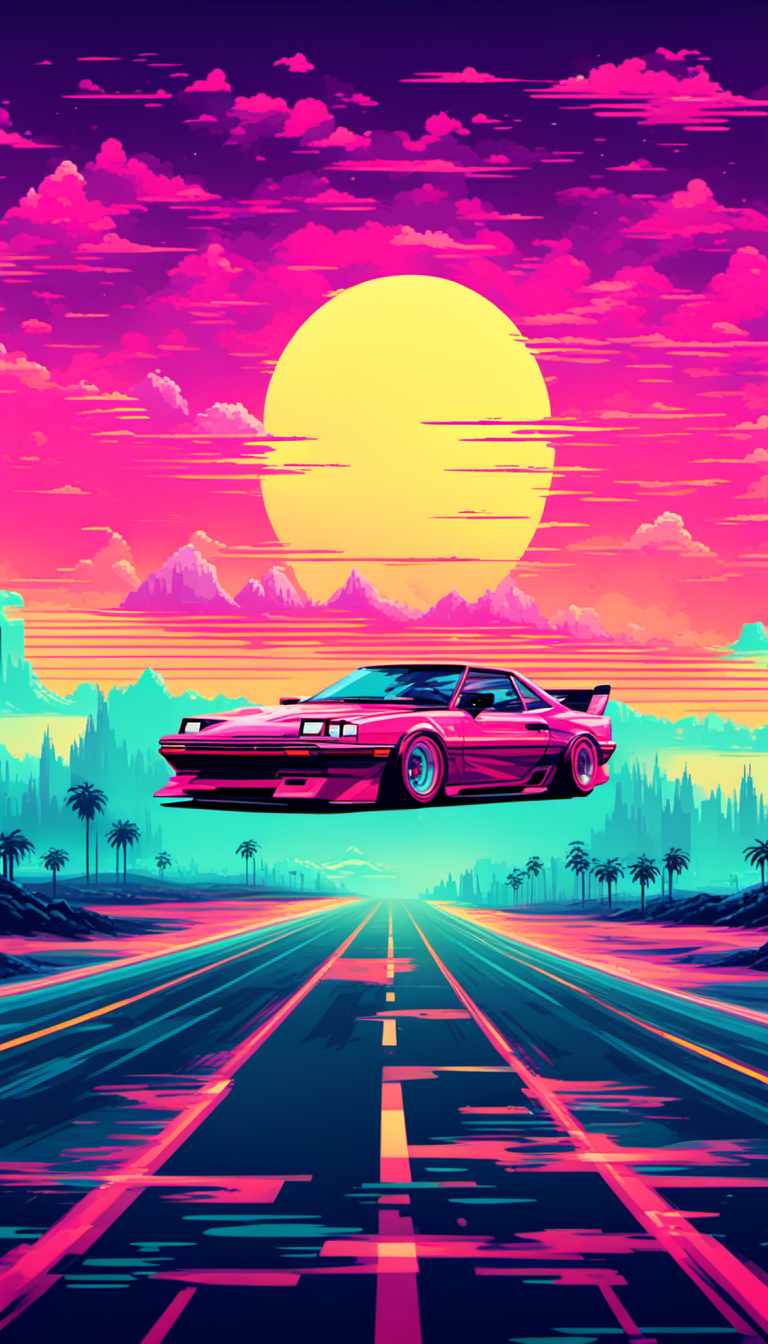 Car style image Synthwave